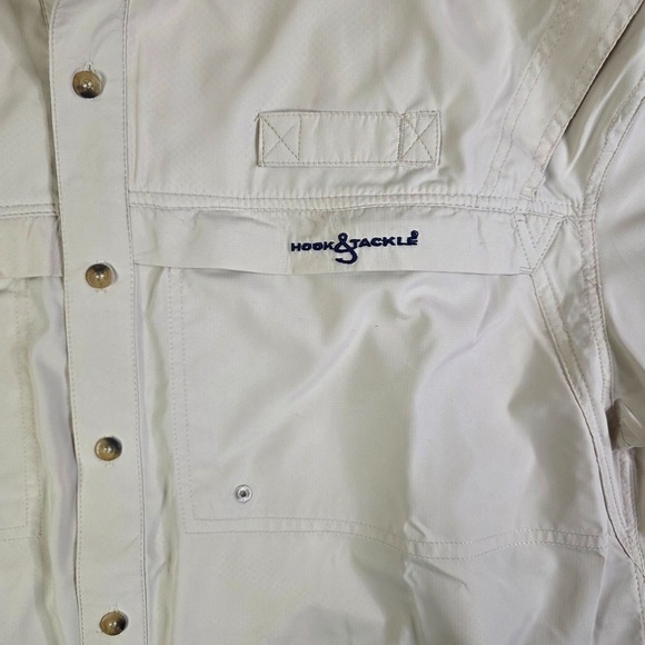 Hook & Tackle Fishing Shirt Lot Men's Medium 2pc Short Sleeve UPF Quick Dry - Picture 3 of 14